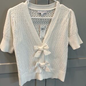 NWT Off White Bow Cardigan - Small